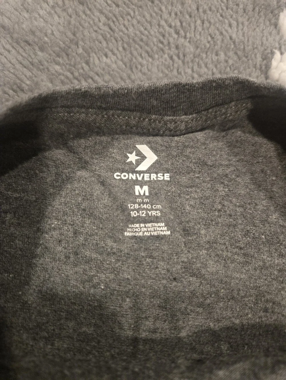 Converse Gray Girls Medium 10-12  Pastel Ombre Logo Crop Style Top